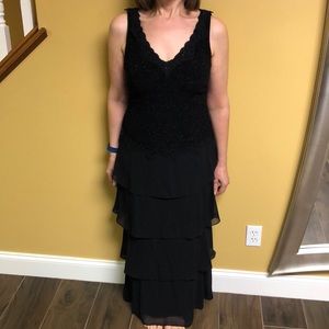 Long sparkly black dress